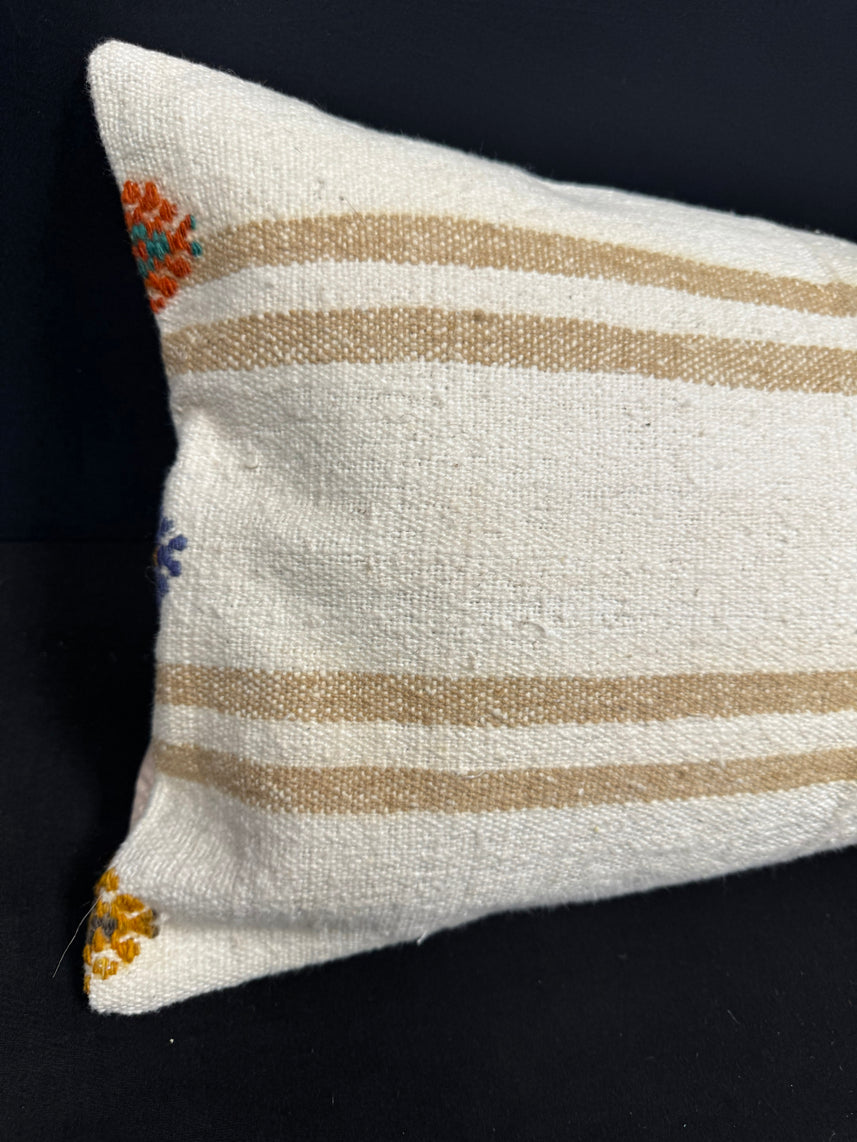 Turkish Hemp Pillow Cushion Natural Beige Brown Cushion Cover 14x40 #30464