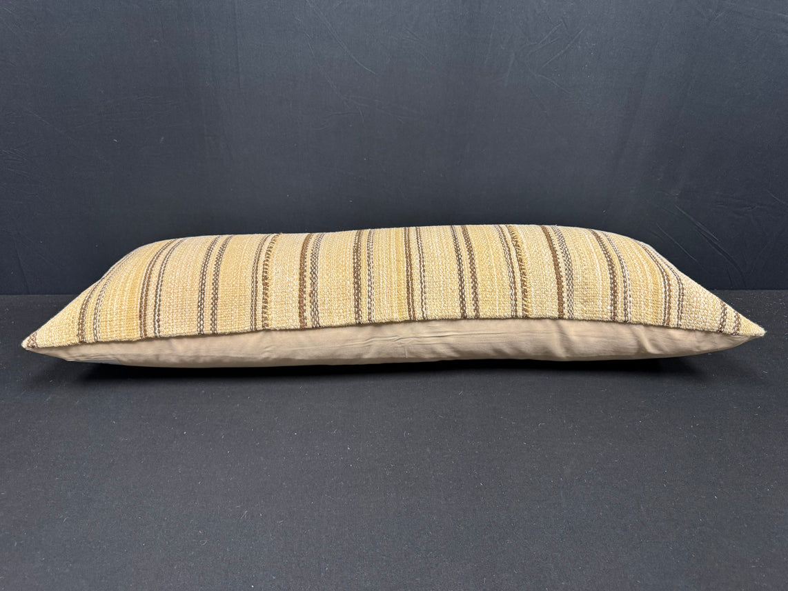Turkish Hemp Pillow Cushion Natural Beige Brown Cushion Cover 14x40 #30465