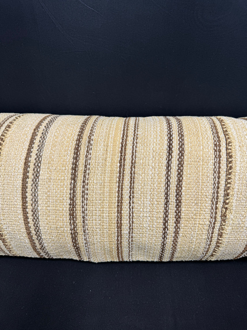Turkish Hemp Pillow Cushion Natural Beige Brown Cushion Cover 14x40 #30465