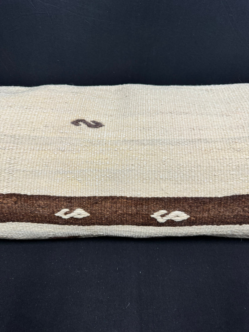 Turkish Hemp Pillow Cushion Natural Beige Brown Cushion Cover 14x40 #30483