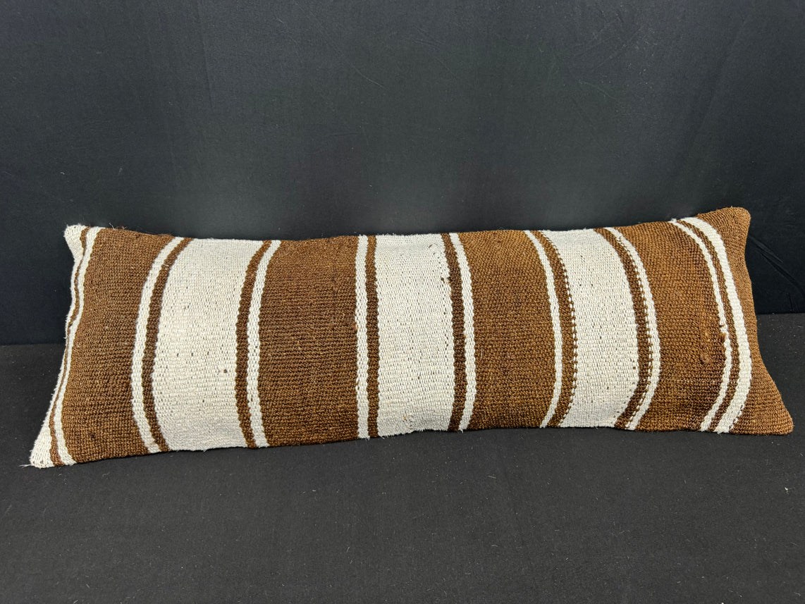 Turkish Hemp Pillow Cushion Natural Beige Brown Cushion Cover 14x40 #30440