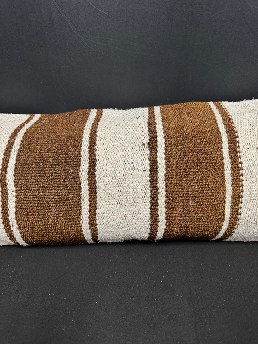 Turkish Hemp Pillow Cushion Natural Beige Brown Cushion Cover 14x40 #30440