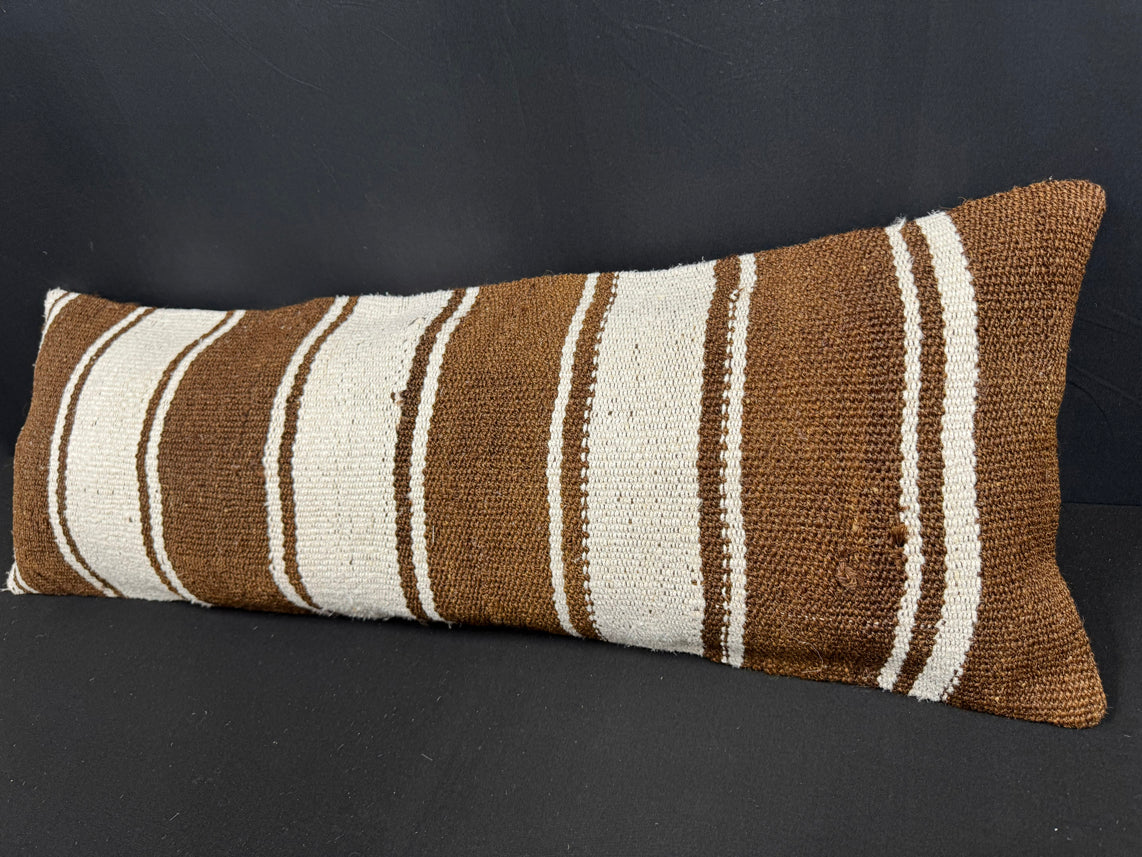 Turkish Hemp Pillow Cushion Natural Beige Brown Cushion Cover 14x40 #30440
