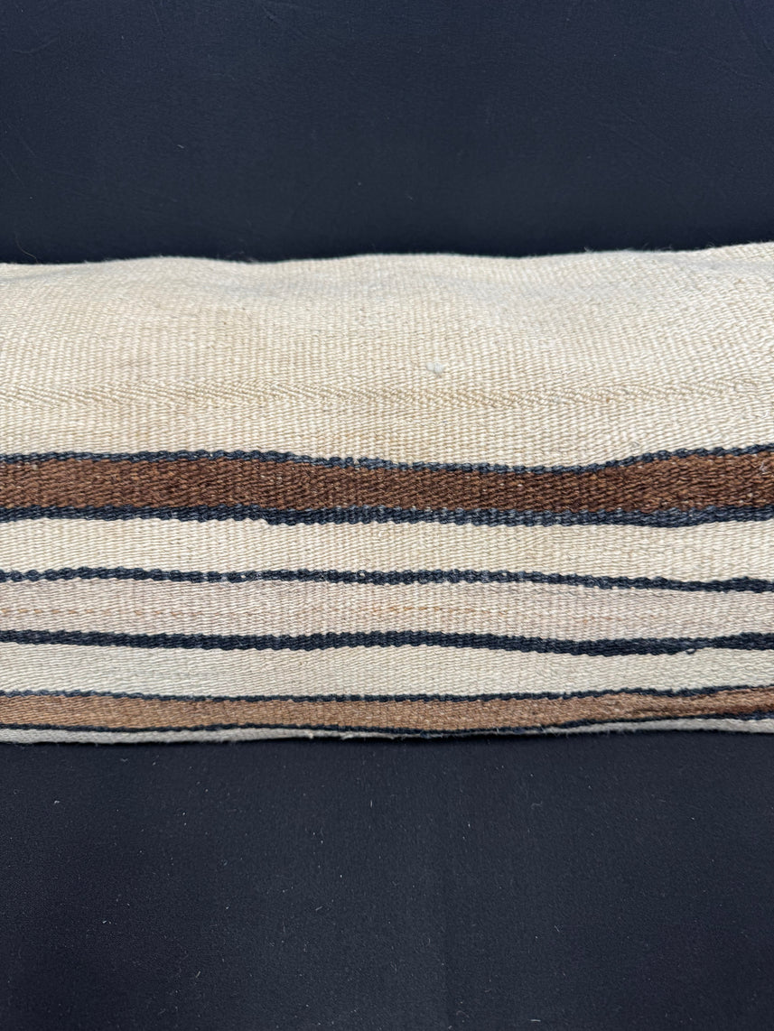 Turkish Hemp Pillow Cushion Natural Beige Brown Cushion Cover 14x40 #30477