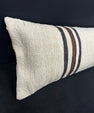Turkish Hemp Pillow Cushion Natural Beige Brown Cushion Cover 14x40 #30445