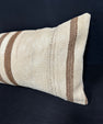 Turkish Hemp Pillow Cushion Natural Beige Brown Cushion Cover 14x40 #30443