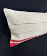Turkish Hemp Pillow Cushion Natural Beige Red Cushion Cover 14x40 #30504