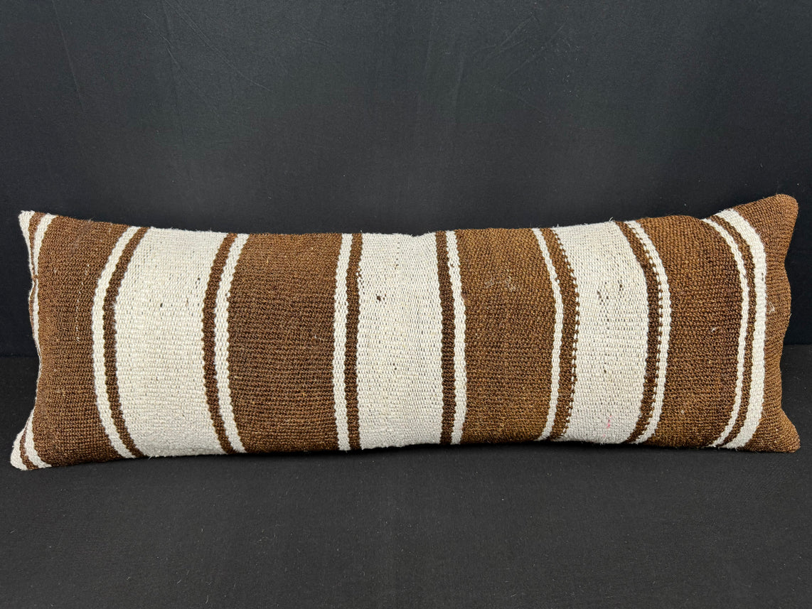 Turkish Hemp Pillow Cushion Natural Beige Brown Cushion Cover 14x40 #30506