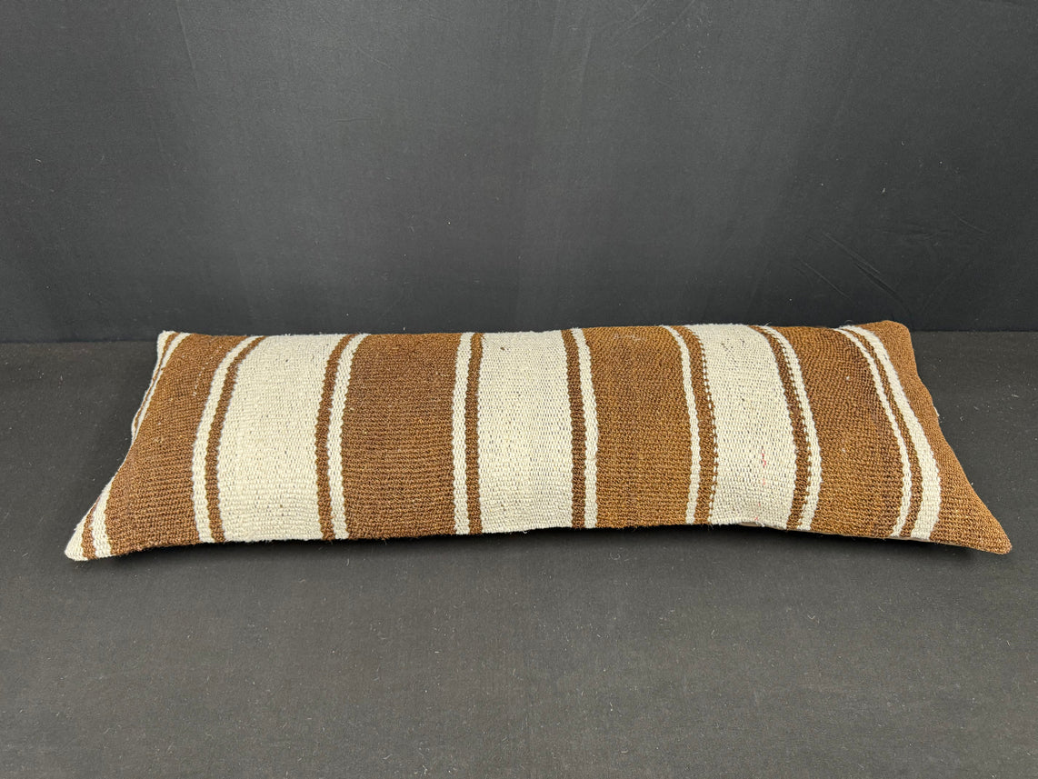 Turkish Hemp Pillow Cushion Natural Beige Brown Cushion Cover 14x40 #30506