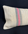 Turkish Hemp Pillow Cushion Natural Beige Gray Cushion Cover 14x40 #30457