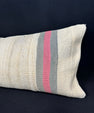 Turkish Hemp Pillow Cushion Natural Beige Gray Cushion Cover 14x40 #30457