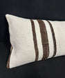 Turkish Hemp Pillow Cushion Natural Beige Brown Cushion Cover 14x40 #30456