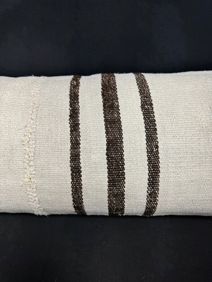 Turkish Hemp Pillow Cushion Natural Beige Brown Cushion Cover 14x40 #30456
