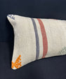 Turkish Hemp Pillow Cushion Natural Beige Orange Cushion Cover 14x40 #30455