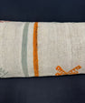 Turkish Hemp Pillow Cushion Natural Beige Orange Cushion Cover 14x40 #30455