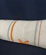 Turkish Hemp Pillow Cushion Natural Beige Orange Cushion Cover 14x40 #30455