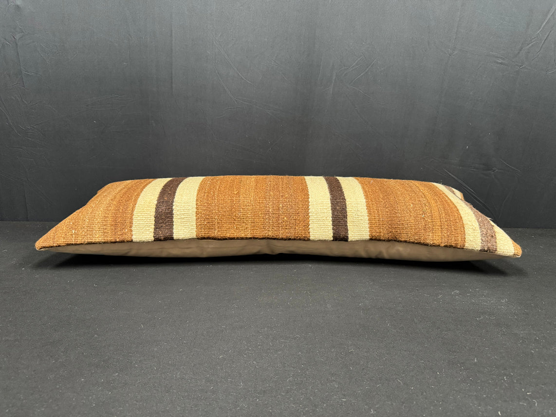 Turkish Hemp Pillow Cushion Natural Beige Brown Cushion Cover 14x40 #30454