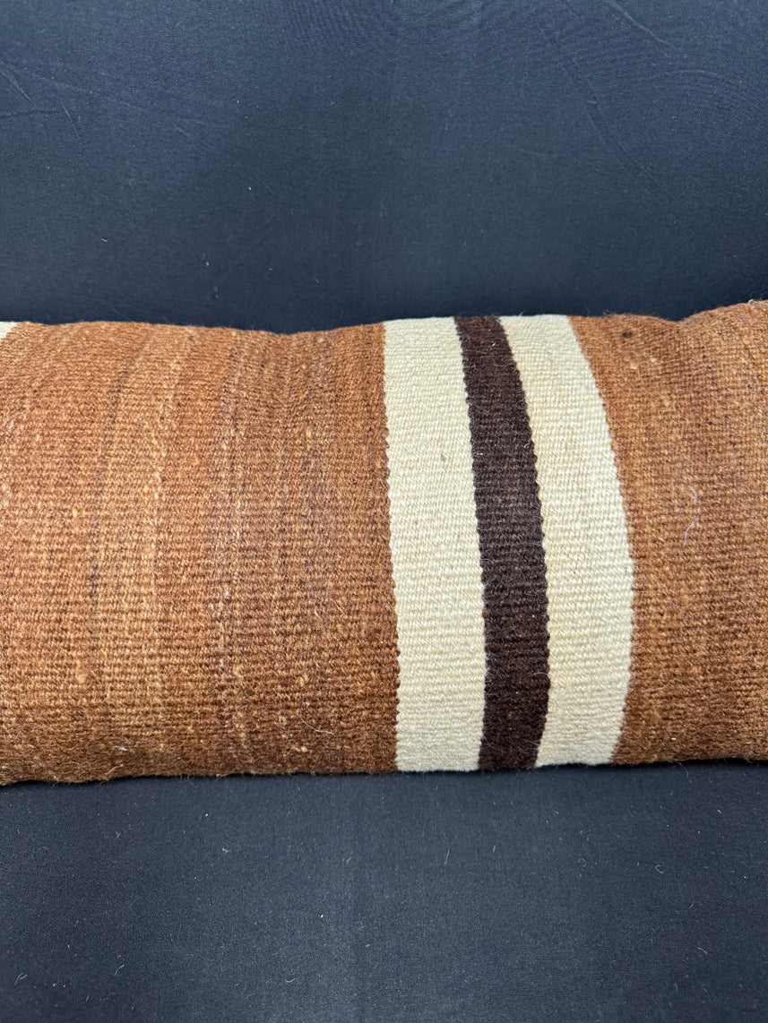 Turkish Hemp Pillow Cushion Natural Beige Brown Cushion Cover 14x40 #30454