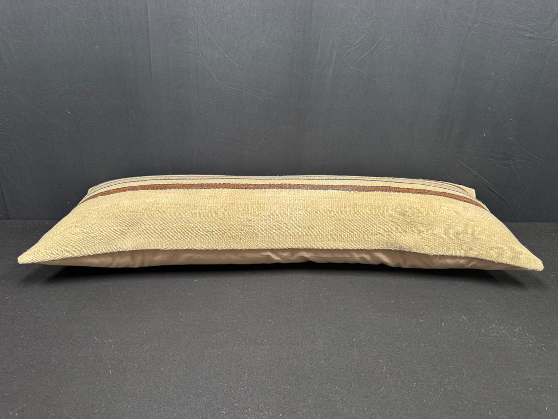 Turkish Hemp Pillow Cushion Natural Beige Brown Cushion Cover 14x40 #30511