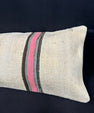 Turkish Hemp Pillow Cushion Natural Beige Pink Cushion Cover 14x40 #30450