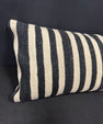 Turkish Hemp Pillow Cushion Natural Beige Black Cushion Cover 14x40 #30449