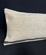 Turkish Hemp Pillow Cushion Natural Beige Black Cushion Cover 14x40 #30523