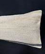 Turkish Hemp Pillow Cushion Natural Beige Black Cushion Cover 14x40 #30523
