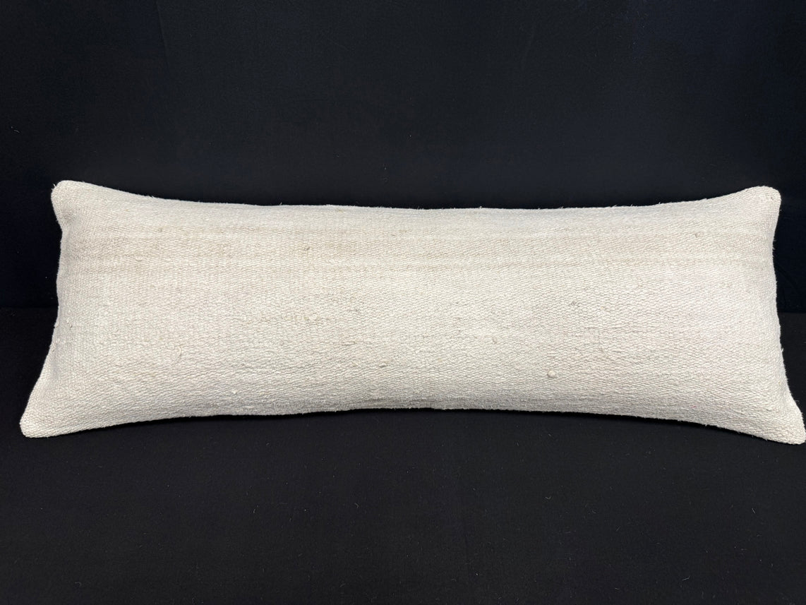 Turkish Hemp Pillow Cushion Natural Beige Cushion Cover 14x40 #30452