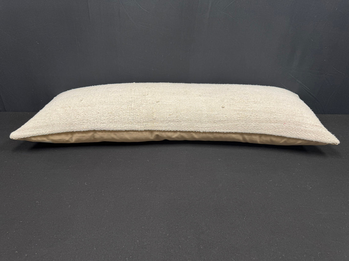 Turkish Hemp Pillow Cushion Natural Beige Cushion Cover 14x40 #30452