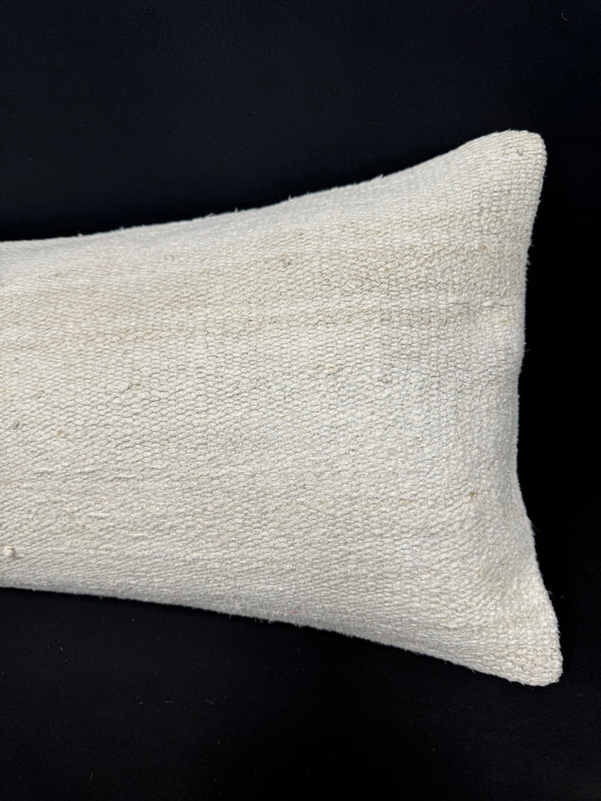 Turkish Hemp Pillow Cushion Natural Beige Cushion Cover 14x40 #30452