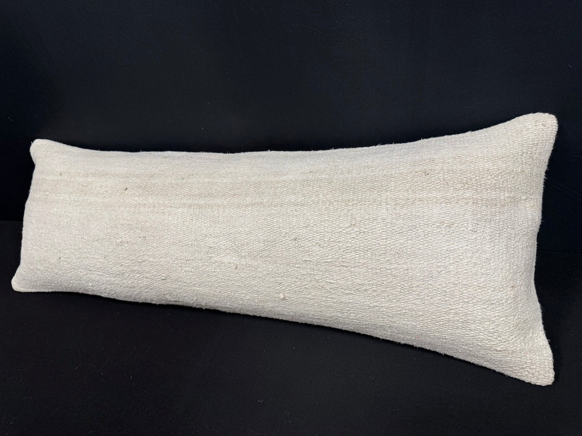 Turkish Hemp Pillow Cushion Natural Beige Cushion Cover 14x40 #30452