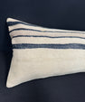 Turkish Hemp Pillow Cushion Natural Beige Black Cushion Cover 14x40 #30431