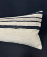 Turkish Hemp Pillow Cushion Natural Beige Black Cushion Cover 14x40 #30431