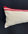 Turkish Hemp Pillow Cushion Natural Beige Red Cushion Cover 14x40 #30432