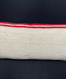 Turkish Hemp Pillow Cushion Natural Beige Red Cushion Cover 14x40 #30432