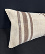 Turkish Hemp Pillow Cushion Natural Beige Brown Cushion Cover 14x40 #30521