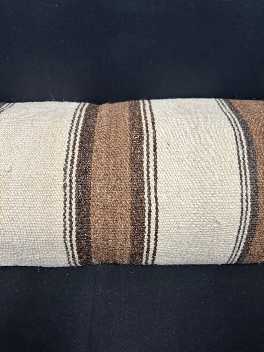 Turkish Hemp Pillow Cushion Natural Beige Brown Cushion Cover 14x40 #30505