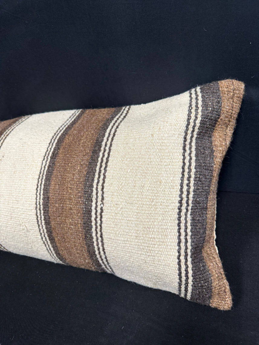 Turkish Hemp Pillow Cushion Natural Beige Brown Cushion Cover 14x40 #30505