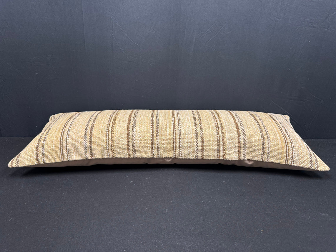 Turkish Hemp Pillow Cushion Natural Beige Brown Cushion Cover 14x40 #30434