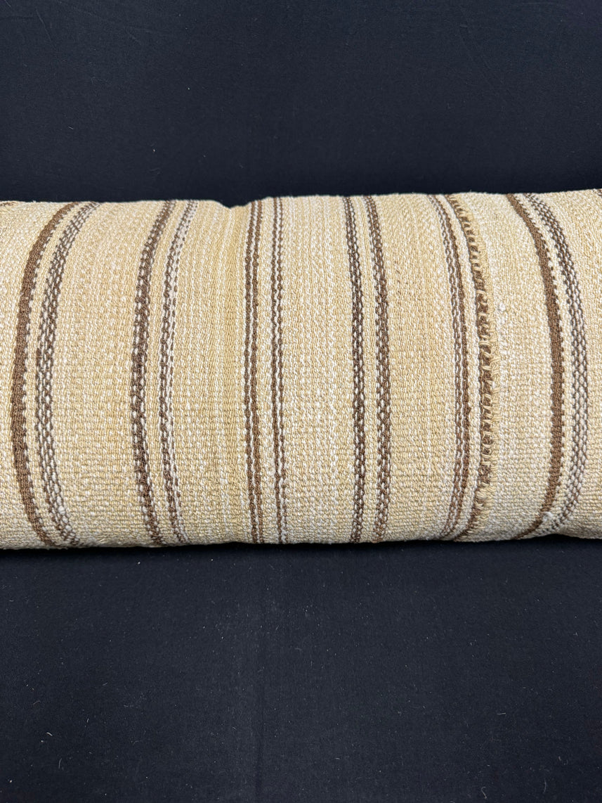 Turkish Hemp Pillow Cushion Natural Beige Brown Cushion Cover 14x40 #30434