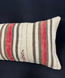 Turkish Hemp Pillow Cushion Natural Beige Red Cushion Cover 14x40 #30522