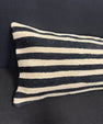 Turkish Hemp Pillow Cushion Natural Beige Black Cushion Cover 14x40 #30509
