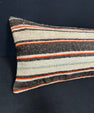 Turkish Hemp Pillow Cushion Natural Beige Black Cushion Cover 14x40 #30493