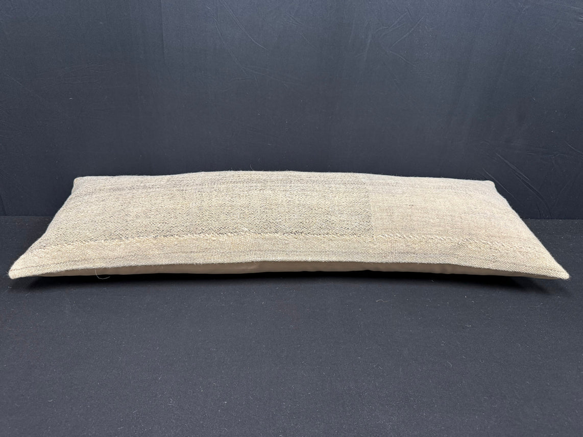 Turkish Hemp Pillow Cushion Natural Beige Cushion Cover 14x40 #30502
