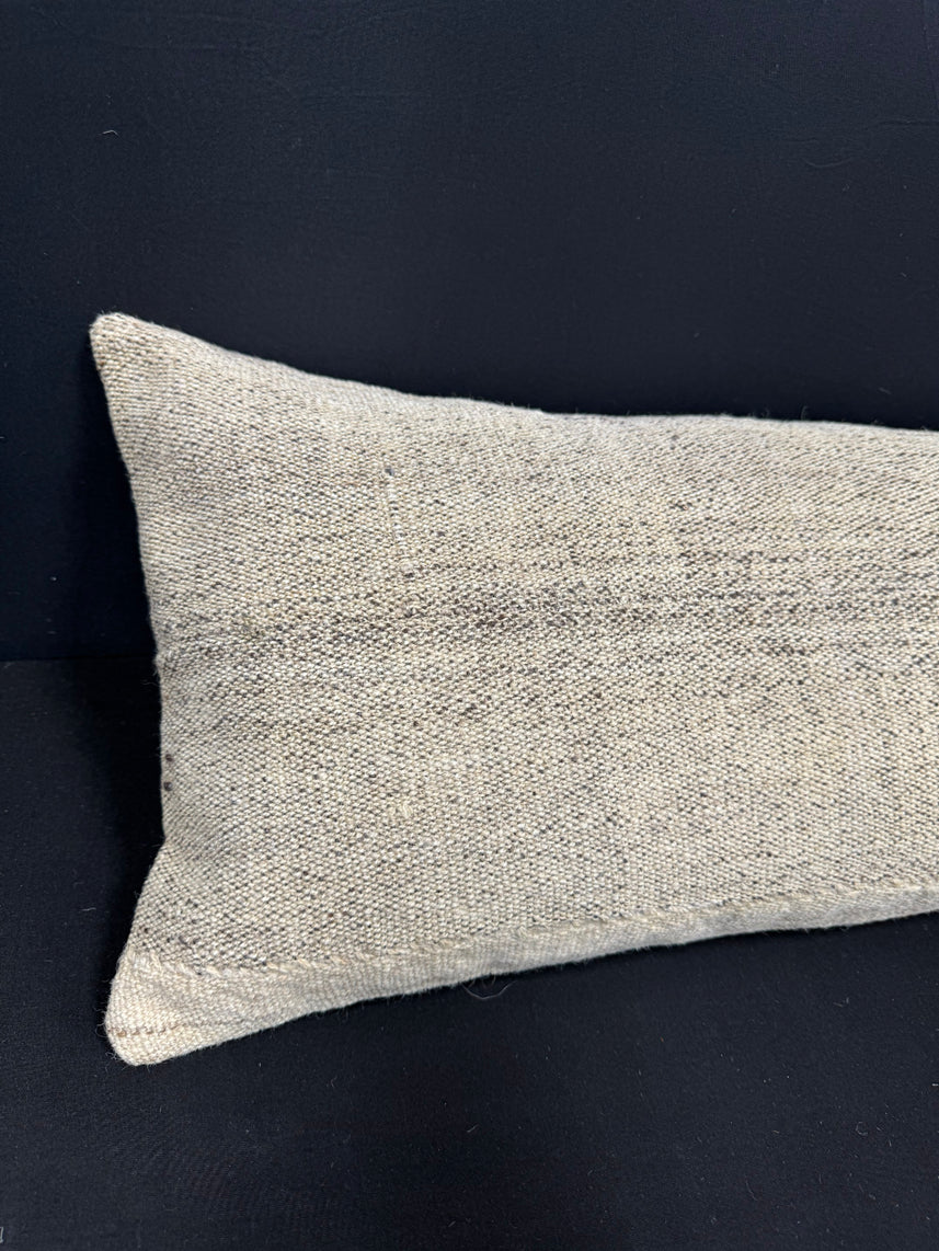 Turkish Hemp Pillow Cushion Natural Beige Cushion Cover 14x40 #30502