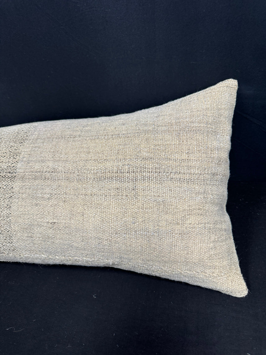 Turkish Hemp Pillow Cushion Natural Beige Cushion Cover 14x40 #30502