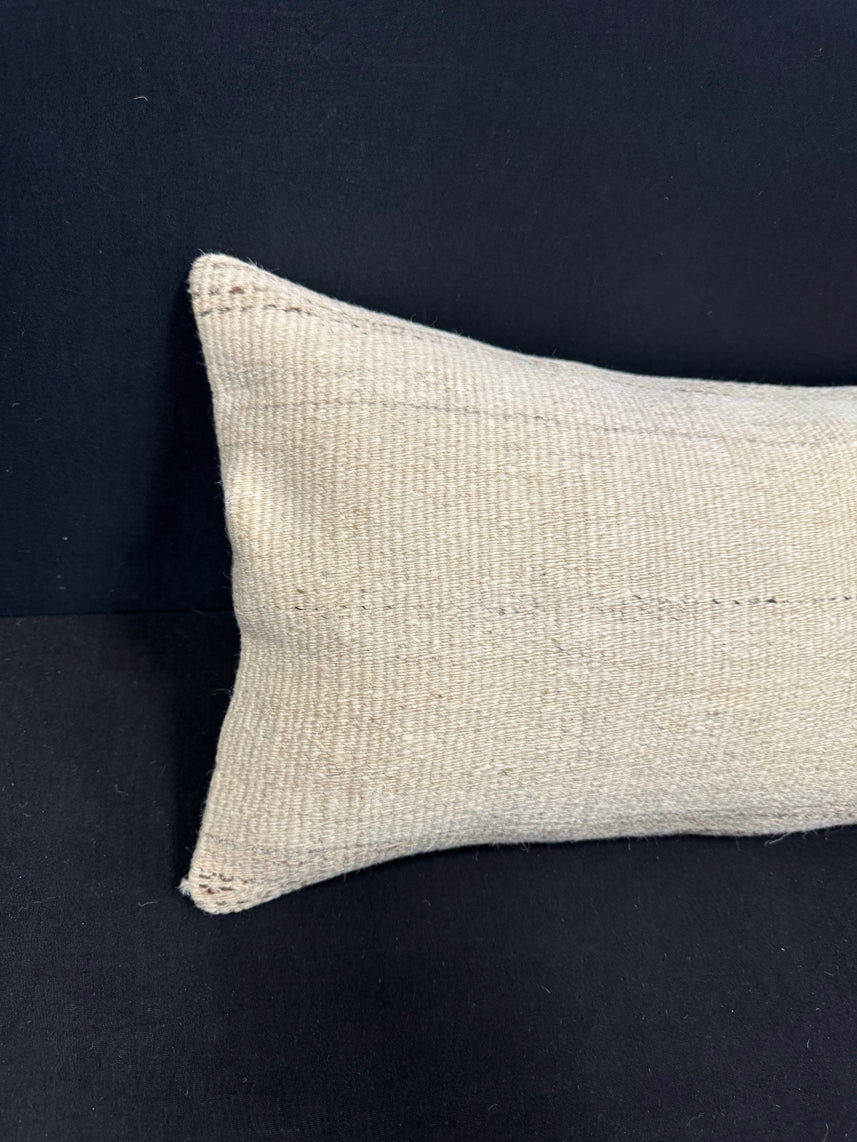 Turkish Hemp Pillow Cushion Natural Beige Cushion Cover 14x40 #30501