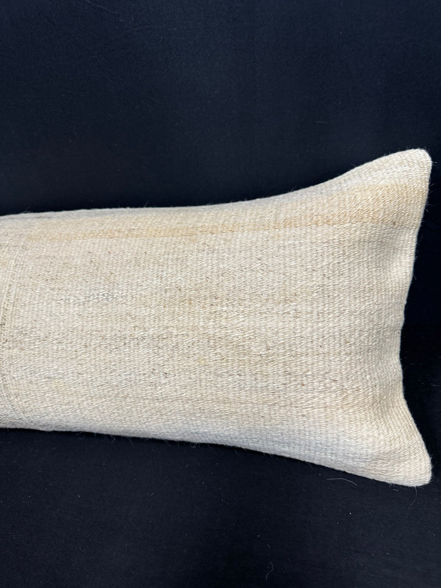 Turkish Hemp Pillow Cushion Natural Beige Cushion Cover 14x40 #30501