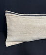 Turkish Hemp Pillow Cushion Natural Beige Black Cushion Cover 14x40 #30500