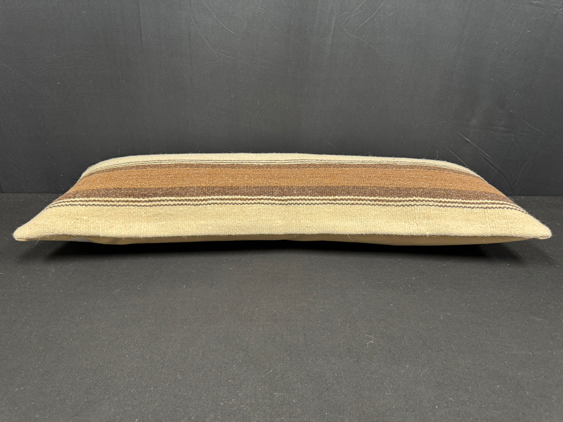 Turkish Hemp Pillow Cushion Natural Beige Brown Cushion Cover 14x40 #30514